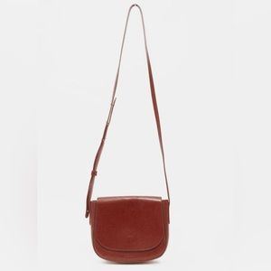 Mansur Gavriel Classic Mini Crossbody Bag in Brown Leather